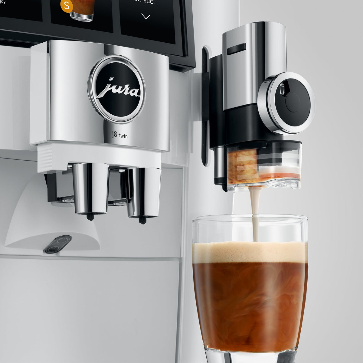 JURA J8 Twin Fully Automatic Espresso Machine with Dual Grinders and 6.7-Inch Display