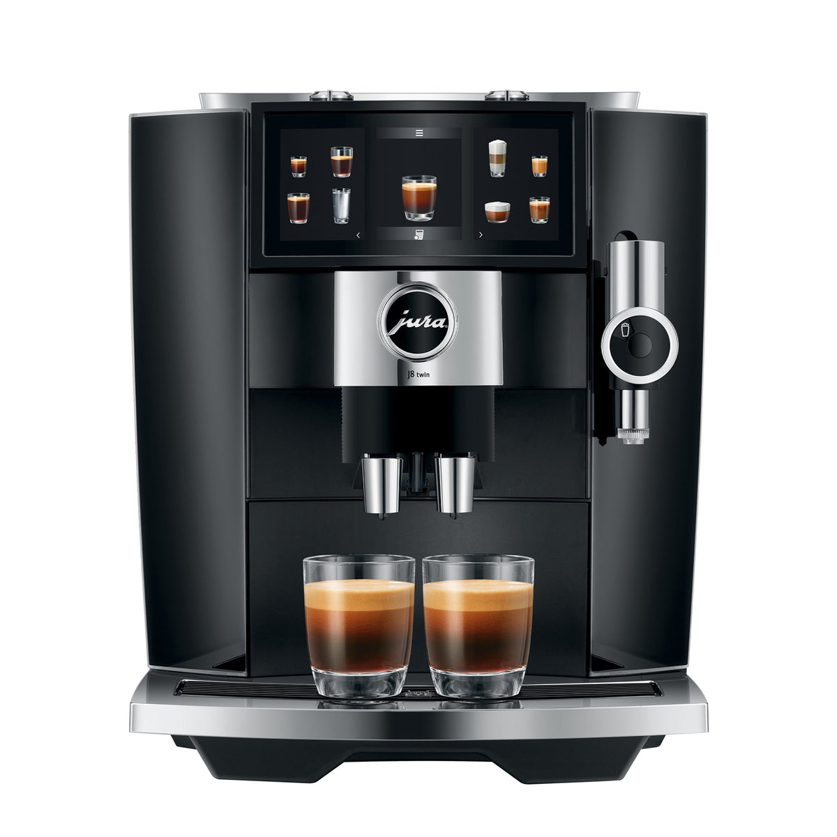 JURA J8 Twin Fully Automatic Espresso Machine with Dual Grinders and 6.7-Inch Display