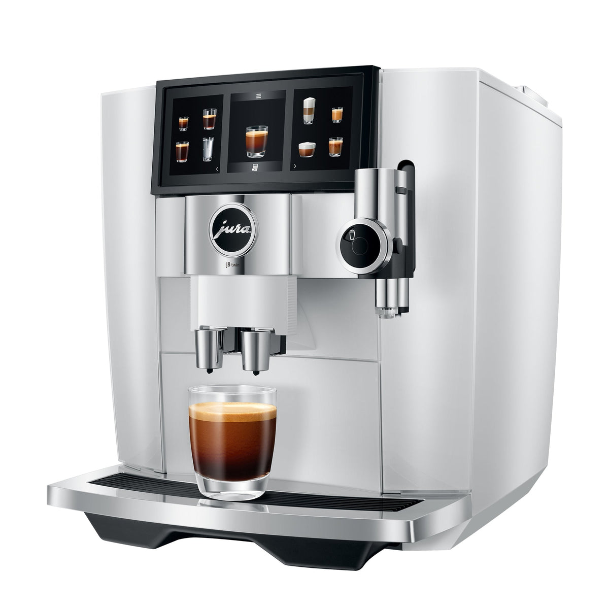 JURA J8 Twin Fully Automatic Espresso Machine with Dual Grinders and 6.7-Inch Display