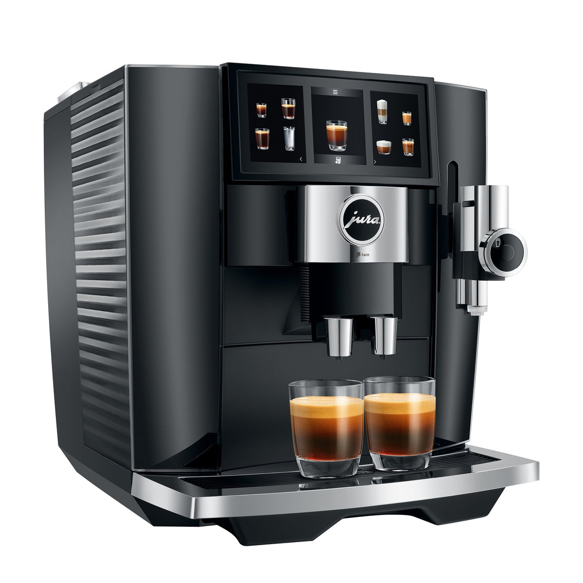 JURA J8 Twin Fully Automatic Espresso Machine with Dual Grinders and 6.7-Inch Display