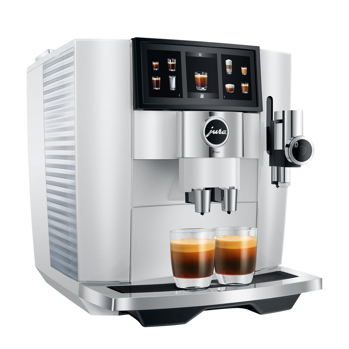 JURA J8 Twin Fully Automatic Espresso Machine with Dual Grinders and 6.7-Inch Display