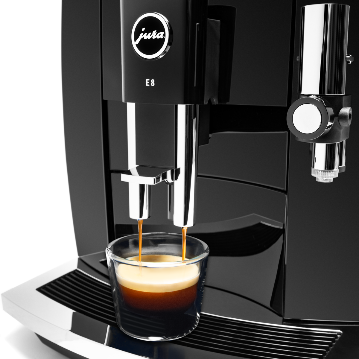 JURA E8 Gen 4 Fully Automatic Espresso Machine with Professional Aroma Grinder 2 and 3.5-Inch Display