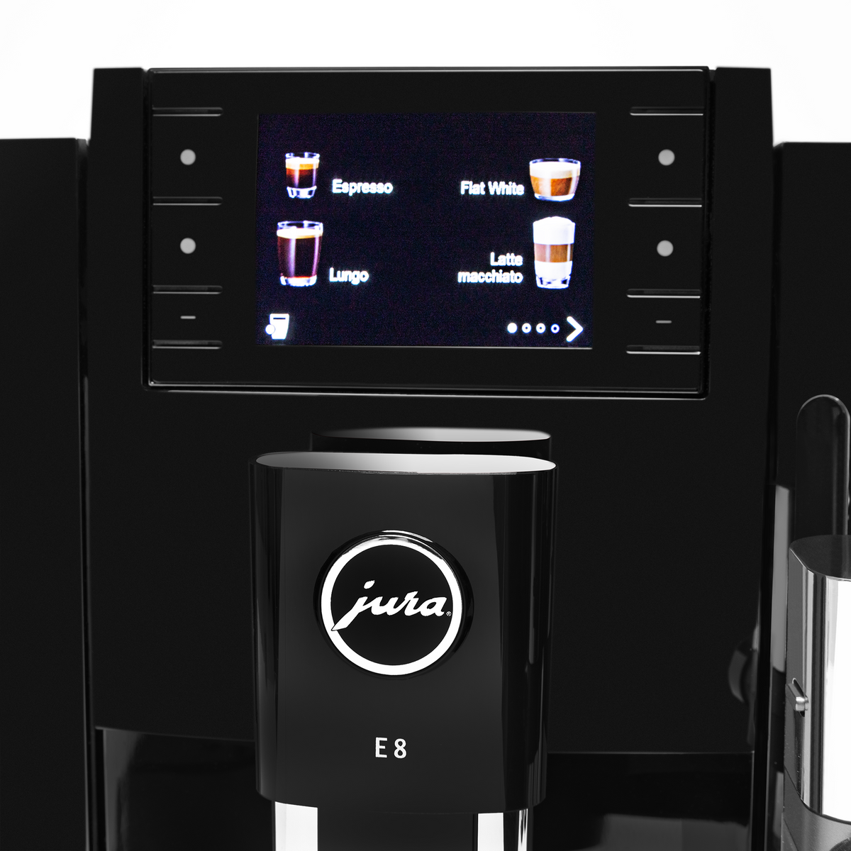 JURA E8 Gen 4 Fully Automatic Espresso Machine with Professional Aroma Grinder 2 and 3.5-Inch Display