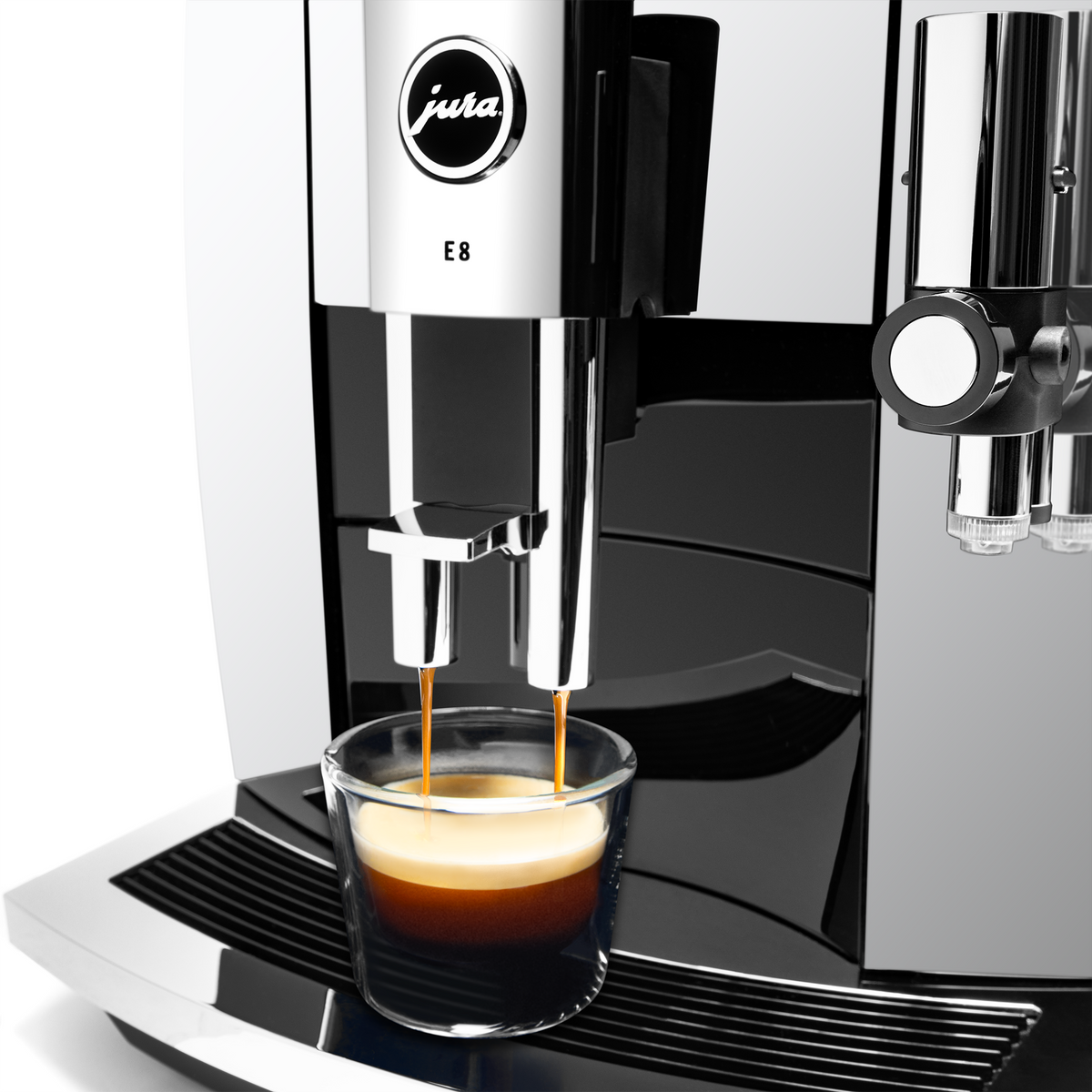 JURA E8 Gen 4 Fully Automatic Espresso Machine with Professional Aroma Grinder 2 and 3.5-Inch Display