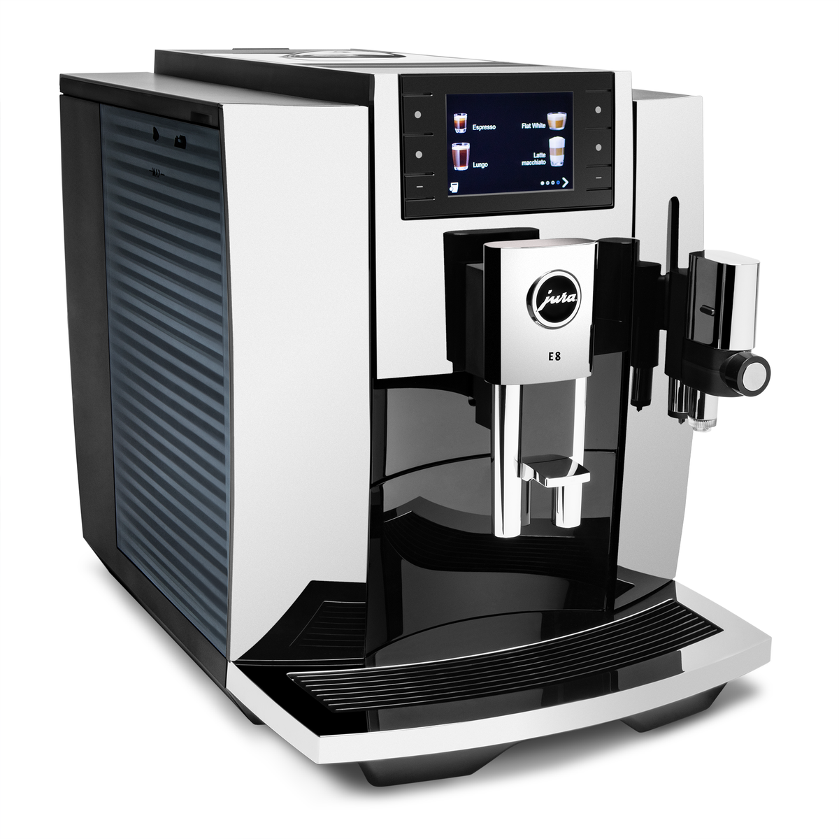 JURA E8 Gen 4 Fully Automatic Espresso Machine with Professional Aroma Grinder 2 and 3.5-Inch Display
