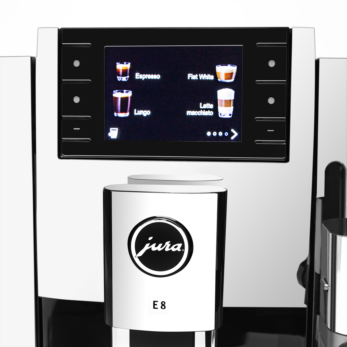 JURA E8 Gen 4 Fully Automatic Espresso Machine with Professional Aroma Grinder 2 and 3.5-Inch Display