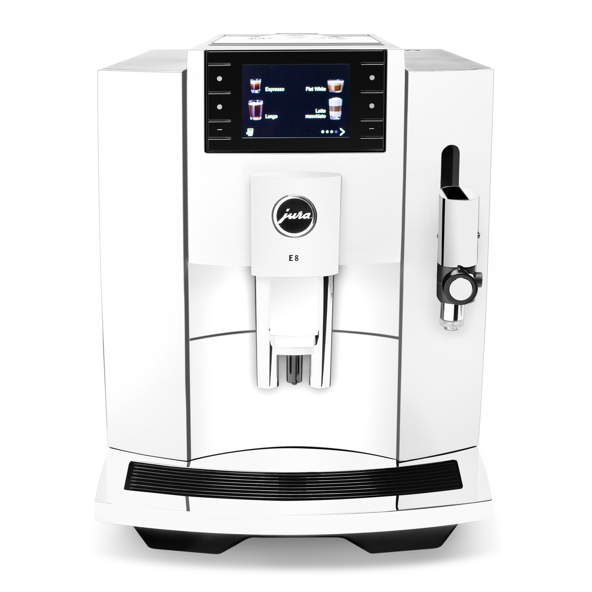JURA E8 Gen 4 Fully Automatic Espresso Machine with Professional Aroma Grinder 2 and 3.5-Inch Display