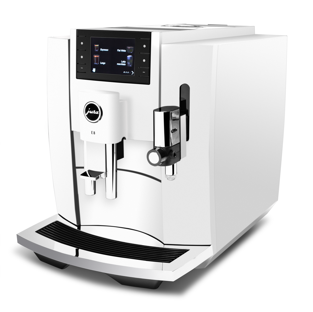 JURA E8 Gen 4 Fully Automatic Espresso Machine with Professional Aroma Grinder 2 and 3.5-Inch Display
