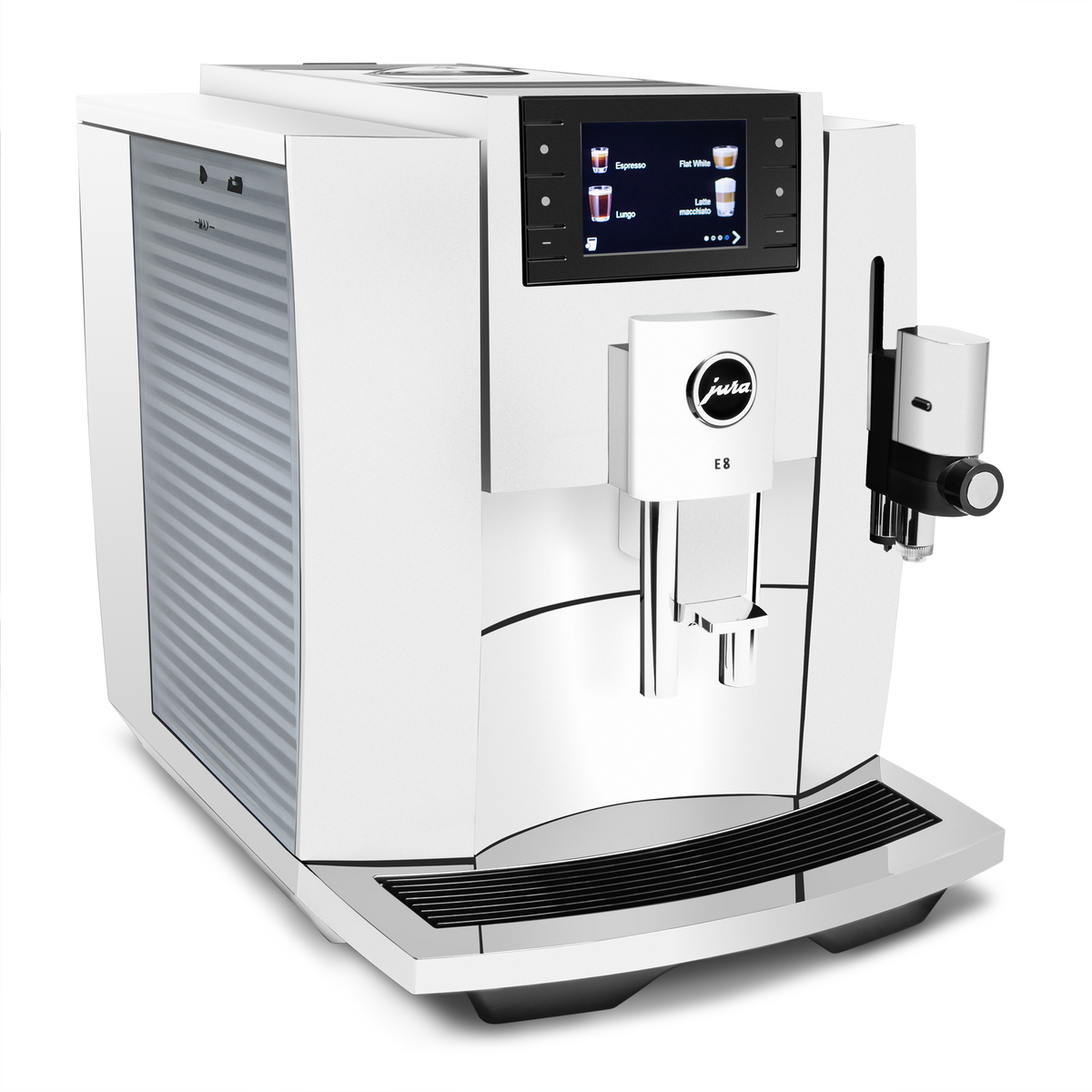 JURA E8 Gen 4 Fully Automatic Espresso Machine with Professional Aroma Grinder 2 and 3.5-Inch Display