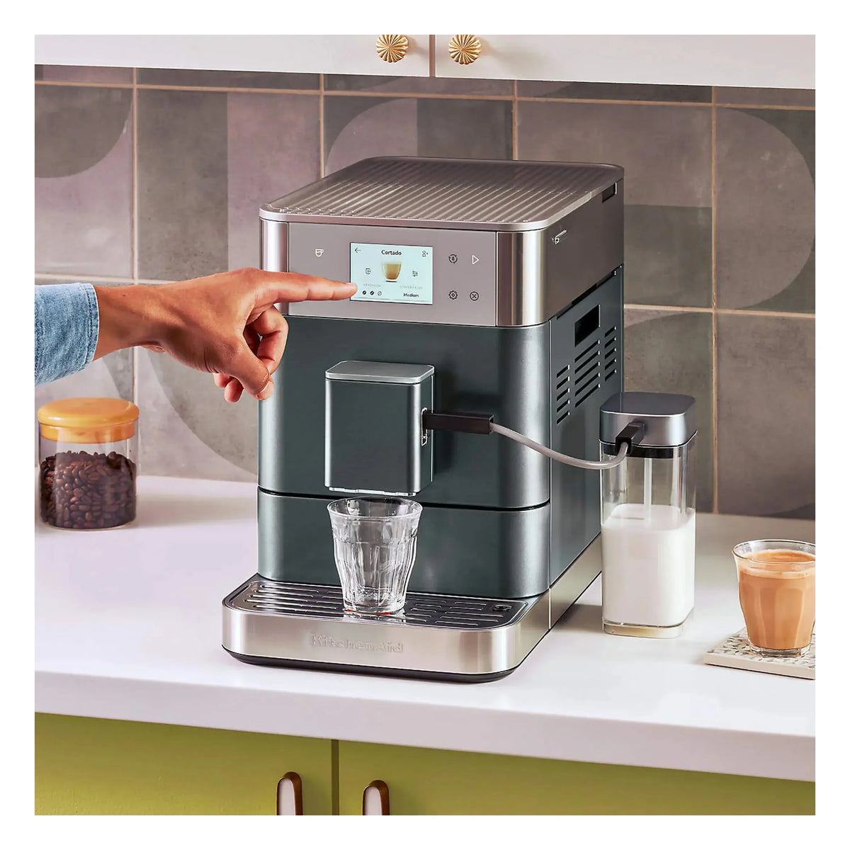 KitchenAid KF7 Fully Automatic Espresso Machine with Milk Container – Juniper – KES8557JP