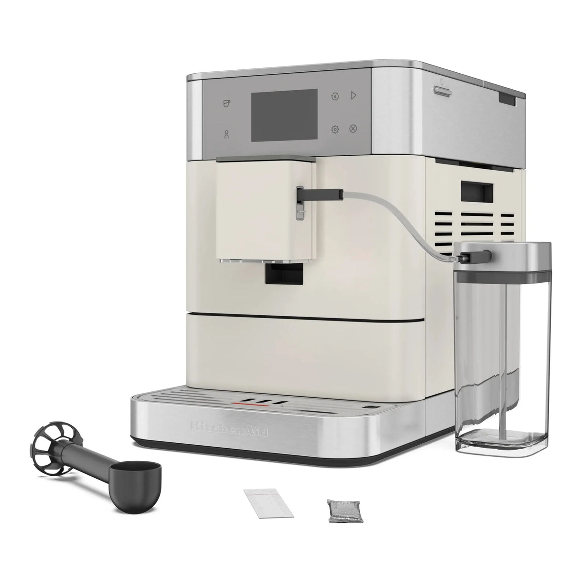 KitchenAid KF7 Fully Automatic Espresso Machine with Milk Container – Porcelain White – KES8557PL