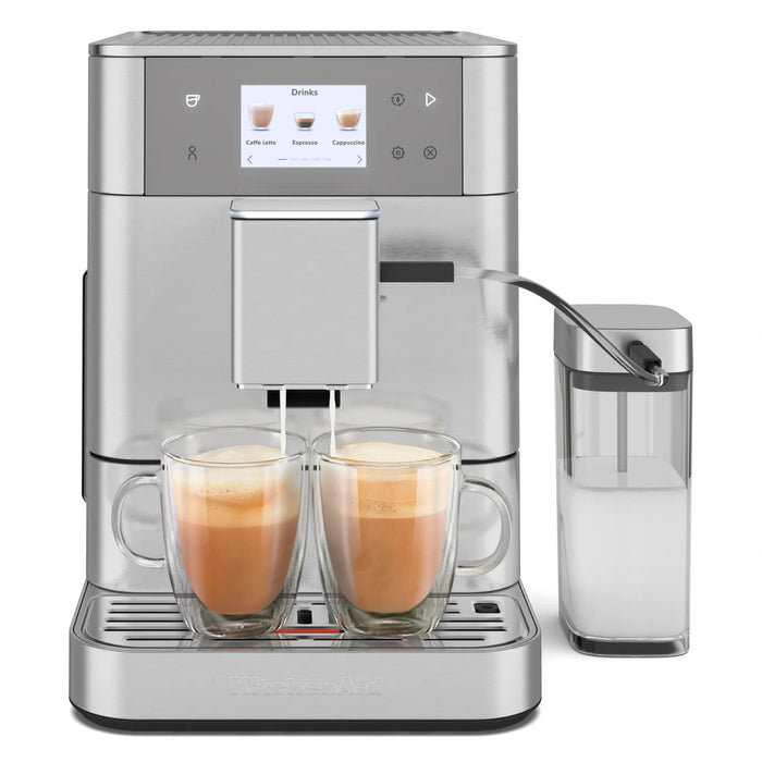 KitchenAid KF7 Fully Automatic Espresso Machine with Milk Container – Stainless Steel – KES8557SX