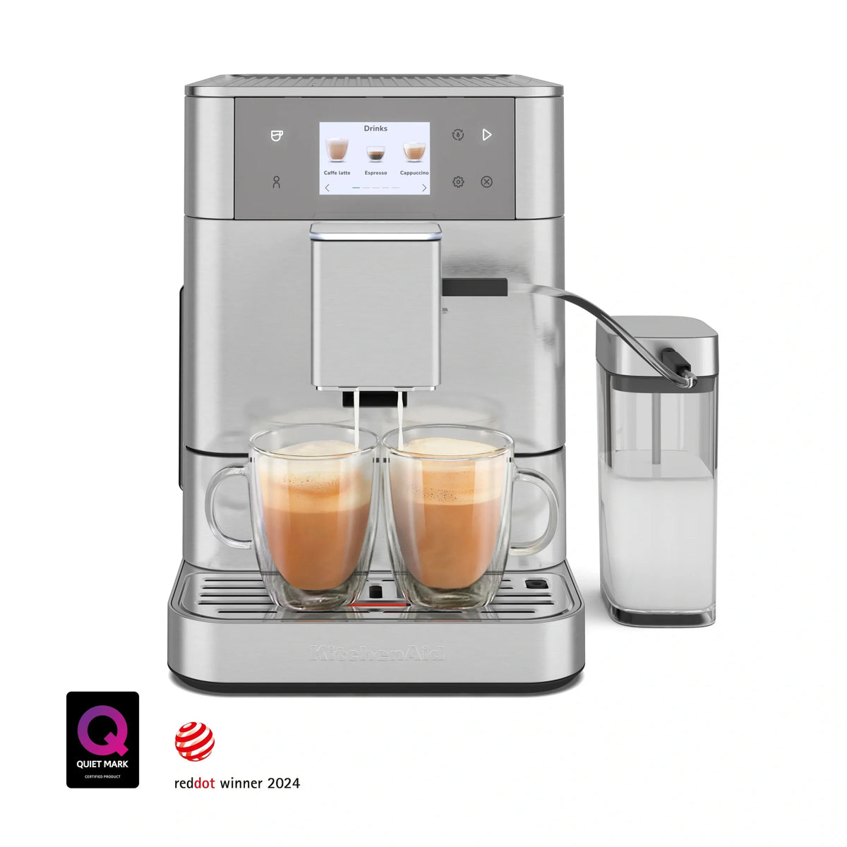 KitchenAid KF7 Fully Automatic Espresso Machine with Milk Container – Stainless Steel – KES8557SX