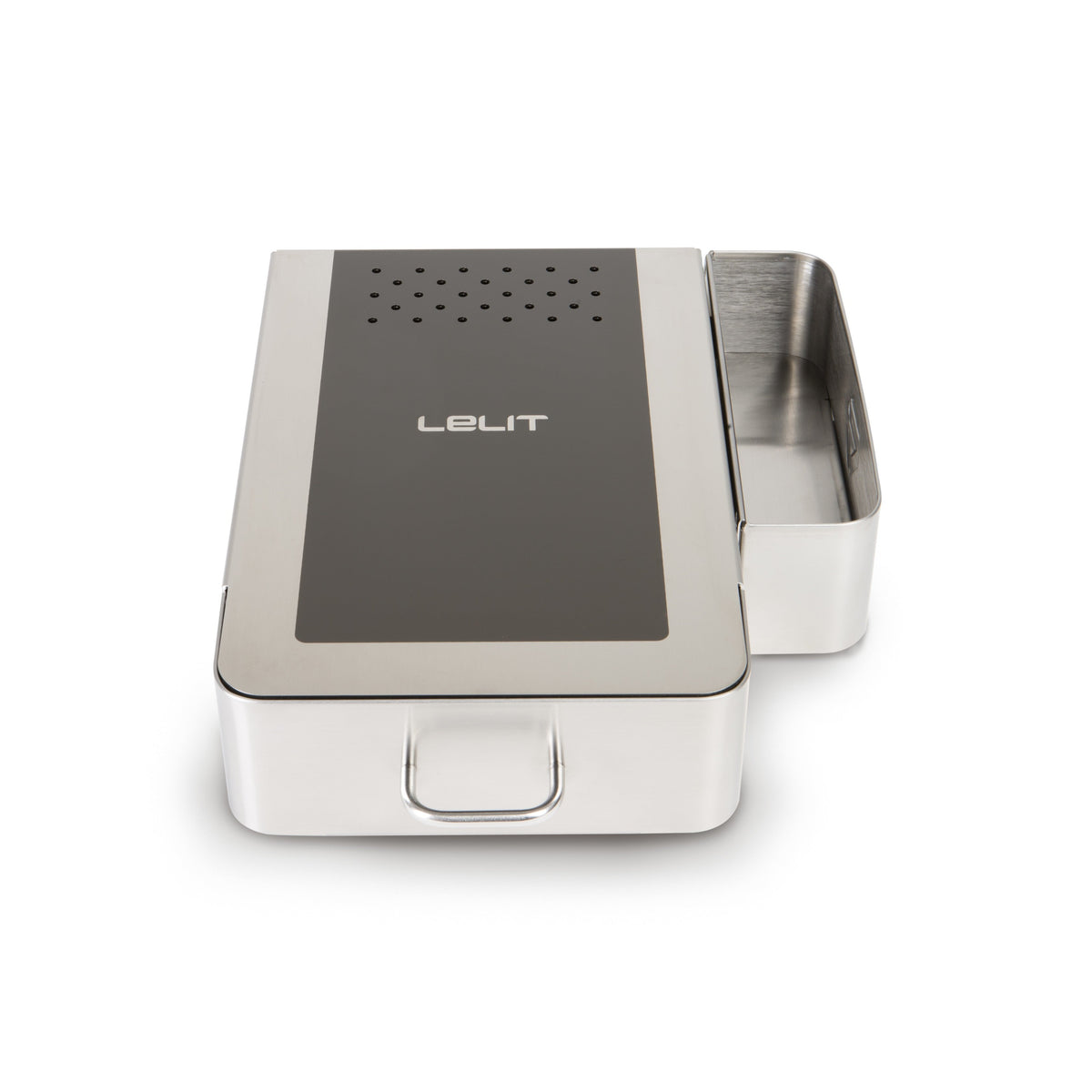 Lelit Large-Capacity Espresso Knock Box Drawer with Cleaning Cloth and Brush