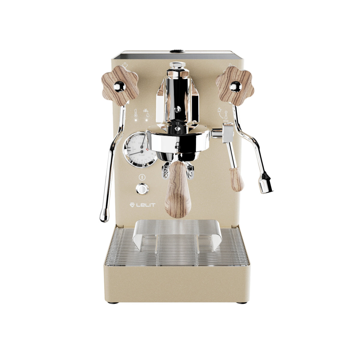 Lelit Mara X Heat-Exchange Espresso Machine with Matte Gold Stainless Steel Exterior