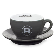 Rocket Espresso Cappuccino Cups and Saucers in Grey – 6 fl oz, 6-Piece Set