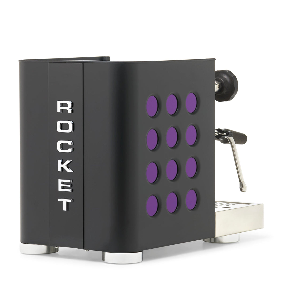 Rocket Espresso Appartamento TCA Heat-Exchange Espresso Machine in Black with Black Stripe