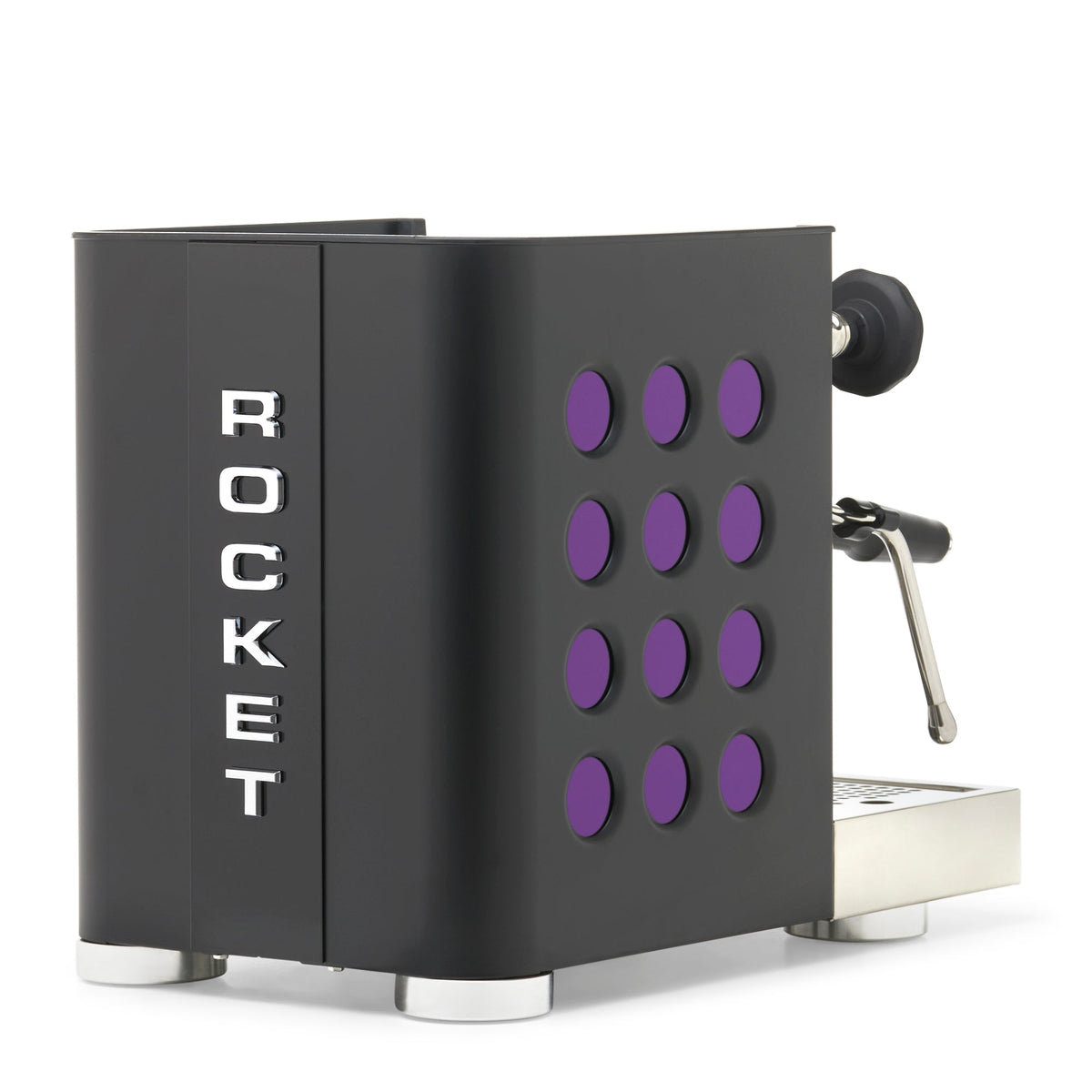 Rocket Espresso Appartamento TCA Heat-Exchange Espresso Machine in Black with Black Stripe