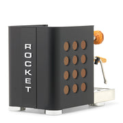 Rocket Espresso Appartamento TCA Heat-Exchange Espresso Machine in Black with Black Stripe