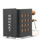 Rocket Espresso Appartamento TCA Heat-Exchange Espresso Machine in Black with Black Stripe