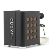Rocket Espresso Appartamento TCA Heat-Exchange Espresso Machine in Black with Black Stripe