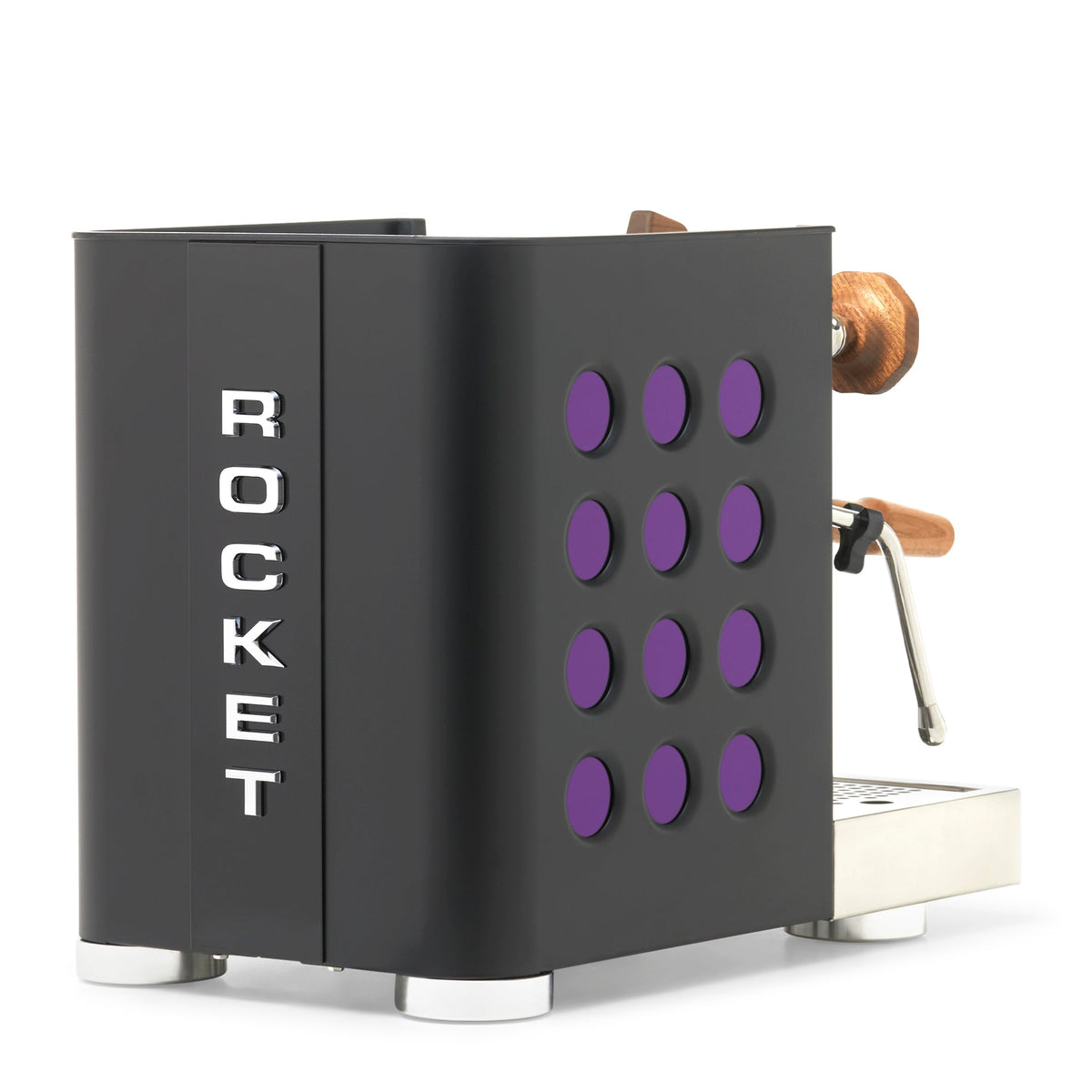 Rocket Espresso Appartamento TCA Heat-Exchange Espresso Machine in Black with Black Stripe