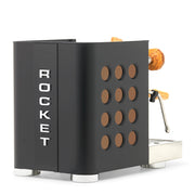 Rocket Espresso Appartamento TCA Heat-Exchange Espresso Machine in Black with Black Stripe