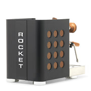 Rocket Espresso Appartamento TCA Heat-Exchange Espresso Machine in Black with Black Stripe