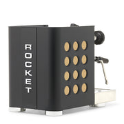 Rocket Espresso Appartamento TCA Heat-Exchange Espresso Machine in Black with Black Stripe