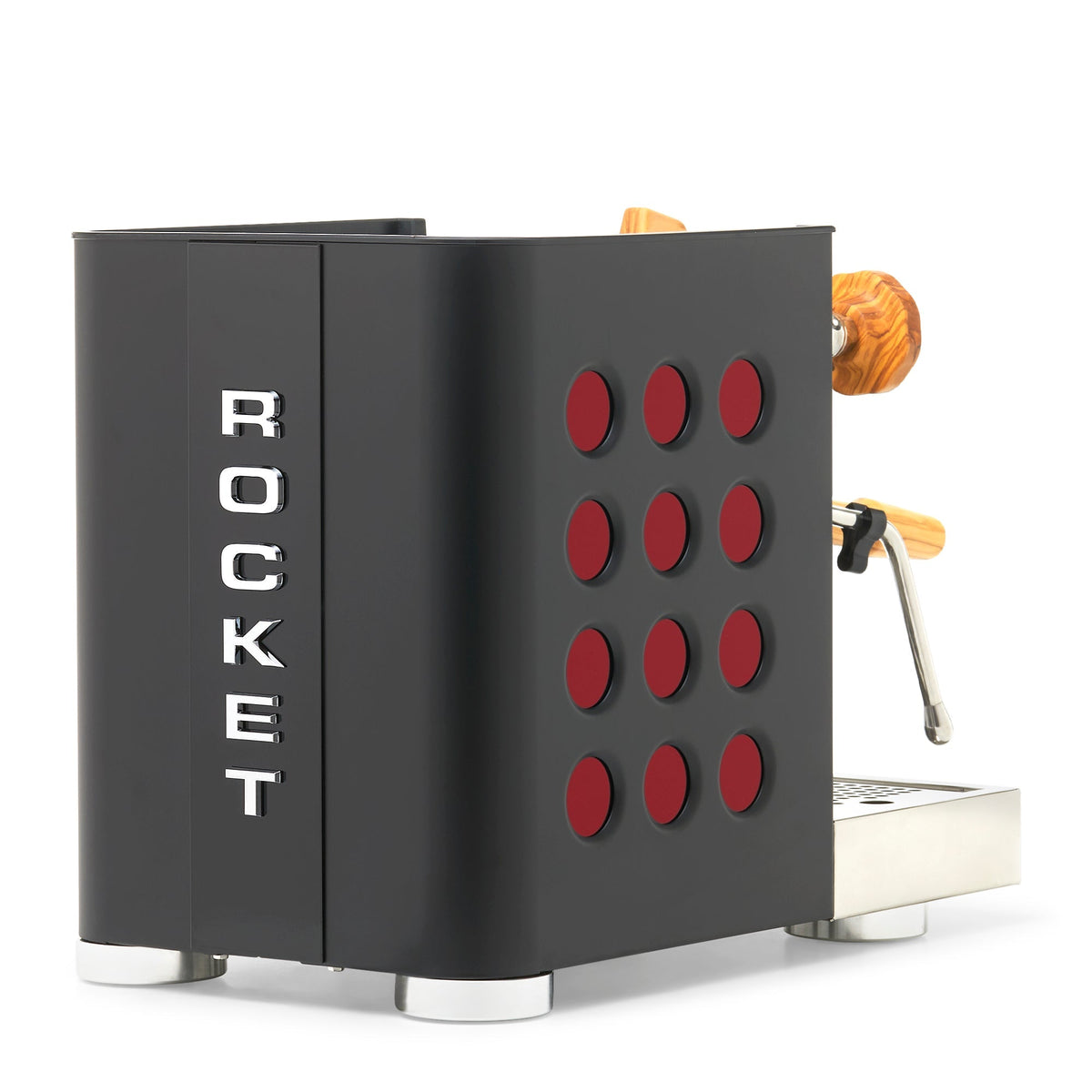 Rocket Espresso Appartamento TCA Heat-Exchange Espresso Machine in Black with Black Stripe