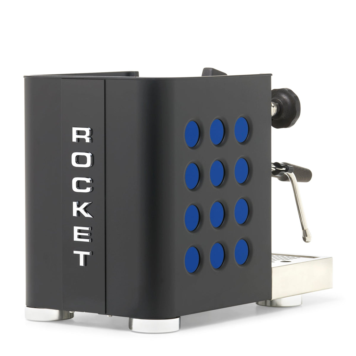 Rocket Espresso Appartamento TCA Heat-Exchange Espresso Machine in Black with Black Stripe