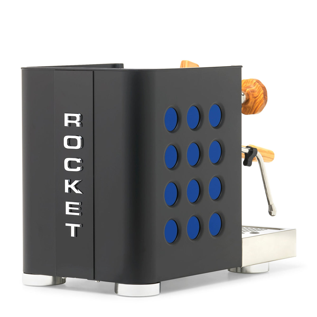 Rocket Espresso Appartamento TCA Heat-Exchange Espresso Machine in Black with Black Stripe