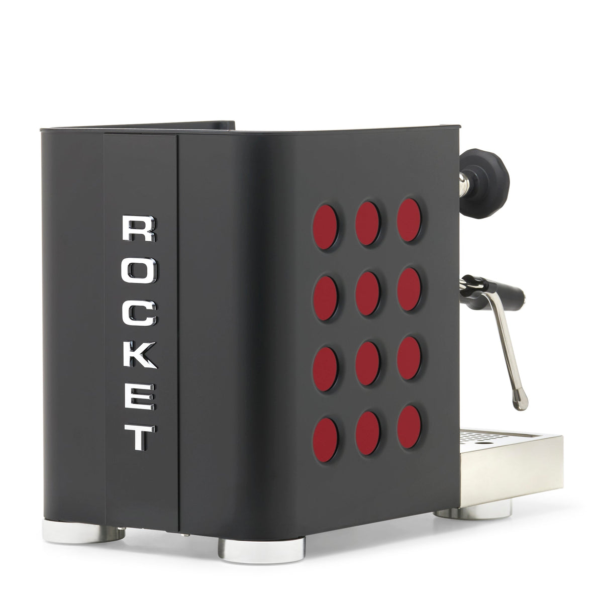 Rocket Espresso Appartamento TCA Heat-Exchange Espresso Machine in Black with Black Stripe