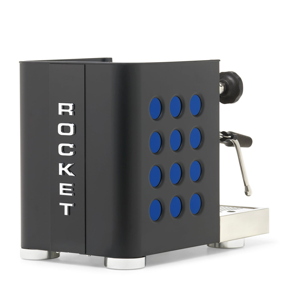 Rocket Espresso Appartamento TCA Heat-Exchange Espresso Machine in Black with Black Stripe