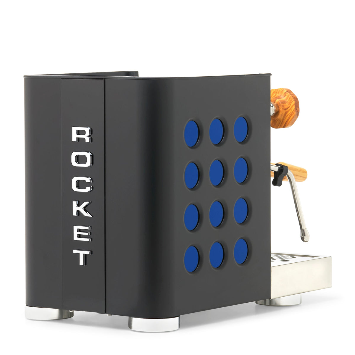 Rocket Espresso Appartamento TCA Heat-Exchange Espresso Machine in Black with Black Stripe