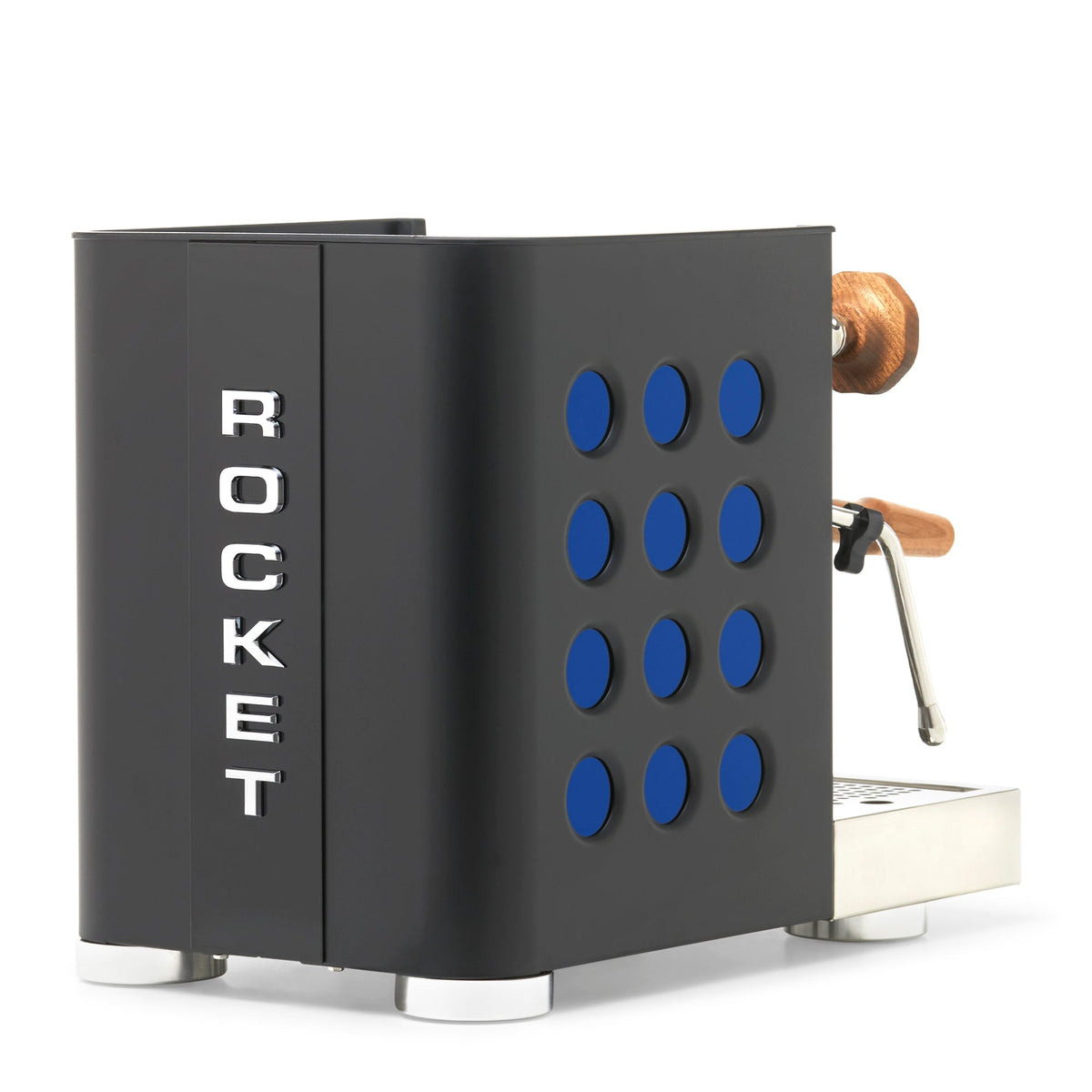 Rocket Espresso Appartamento TCA Heat-Exchange Espresso Machine in Black with Black Stripe