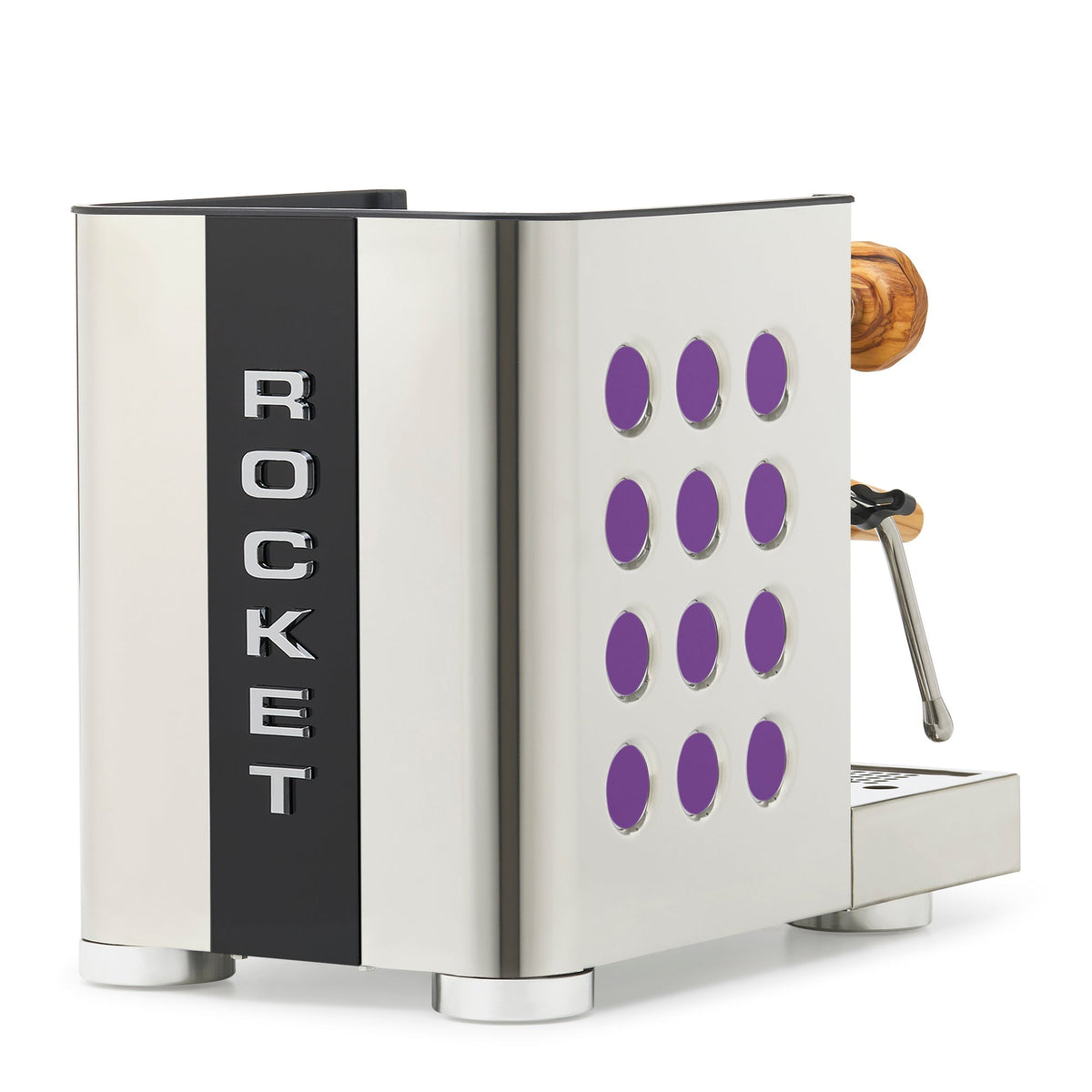 Rocket Espresso Appartamento TCA Heat-Exchange Espresso Machine in Stainless Steel with Black Stripe