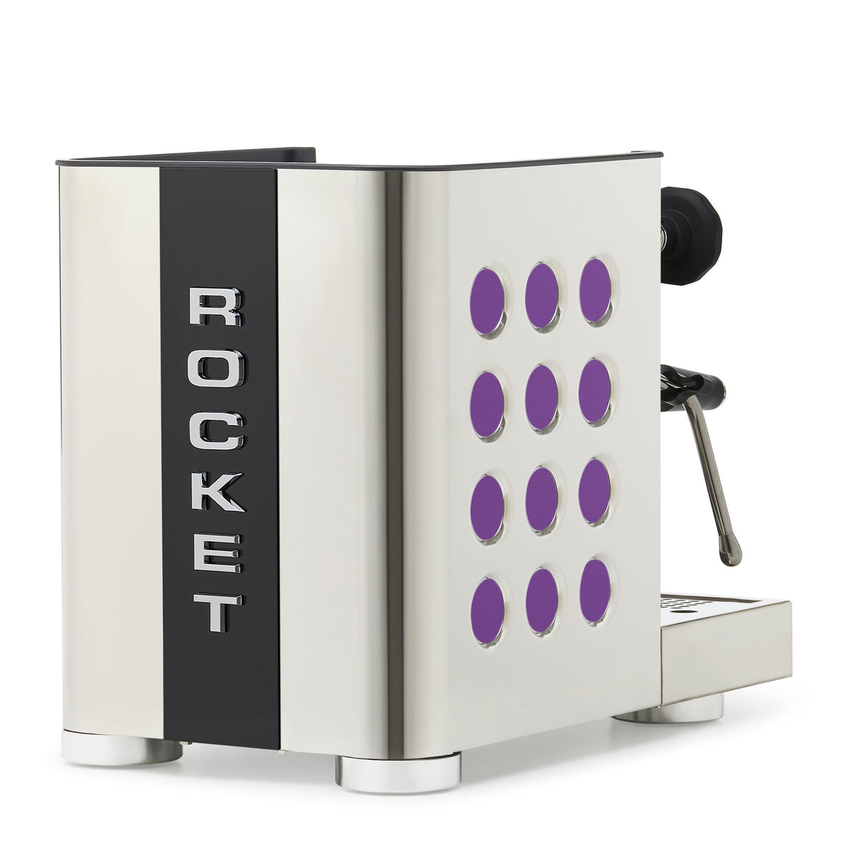 Rocket Espresso Appartamento TCA Heat-Exchange Espresso Machine in Stainless Steel with Black Stripe