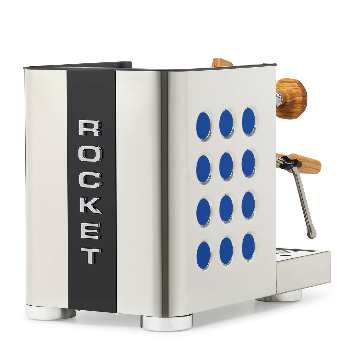 Rocket Espresso Appartamento TCA Heat-Exchange Espresso Machine in Stainless Steel with Black Stripe