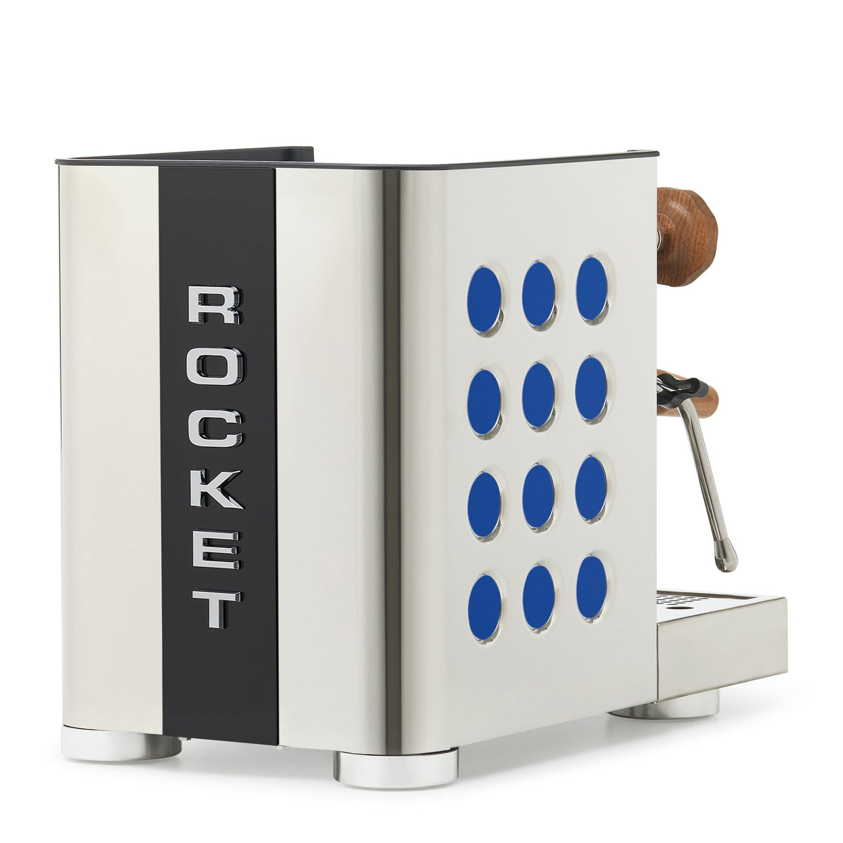 Rocket Espresso Appartamento TCA Heat-Exchange Espresso Machine in Stainless Steel with Black Stripe