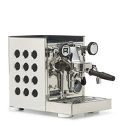 Rocket Espresso Appartamento TCA Heat-Exchange Espresso Machine in Stainless Steel with White Stripe