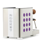 Rocket Espresso Appartamento TCA Heat-Exchange Espresso Machine in Stainless Steel with White Stripe