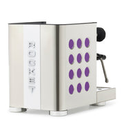 Rocket Espresso Appartamento TCA Heat-Exchange Espresso Machine in Stainless Steel with White Stripe