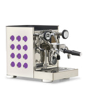Rocket Espresso Appartamento TCA Heat-Exchange Espresso Machine in Stainless Steel with White Stripe