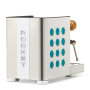 Rocket Espresso Appartamento TCA Heat-Exchange Espresso Machine in Stainless Steel with White Stripe