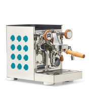 Rocket Espresso Appartamento TCA Heat-Exchange Espresso Machine in Stainless Steel with White Stripe