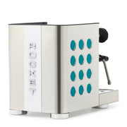 Rocket Espresso Appartamento TCA Heat-Exchange Espresso Machine in Stainless Steel with White Stripe