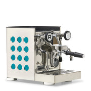 Rocket Espresso Appartamento TCA Heat-Exchange Espresso Machine in Stainless Steel with White Stripe