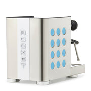 Rocket Espresso Appartamento TCA Heat-Exchange Espresso Machine in Stainless Steel with White Stripe