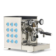 Rocket Espresso Appartamento TCA Heat-Exchange Espresso Machine in Stainless Steel with White Stripe